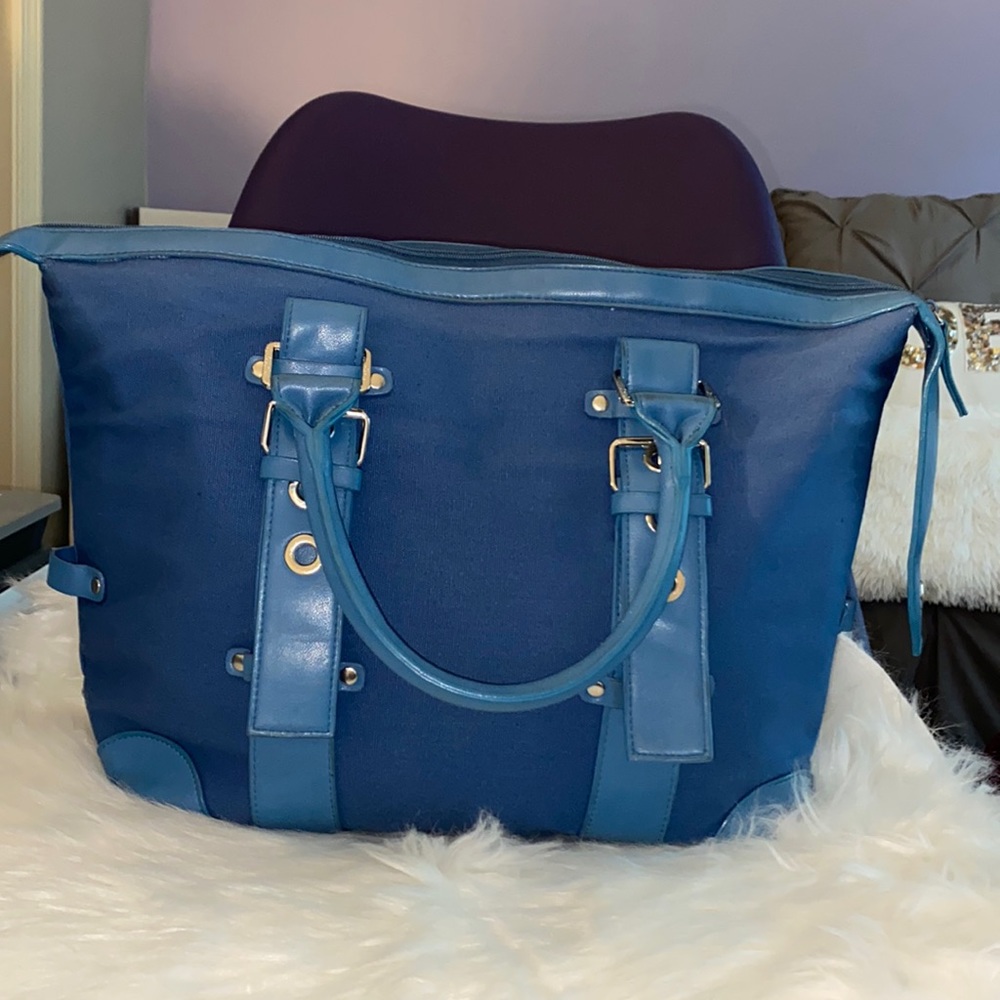 Aqua blue hand bag